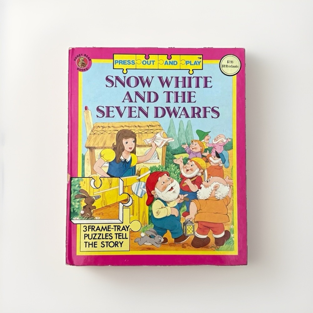 Vintage Press Out & Play Disney Snow White & the Seven Dwarfs Puzzle Story Book